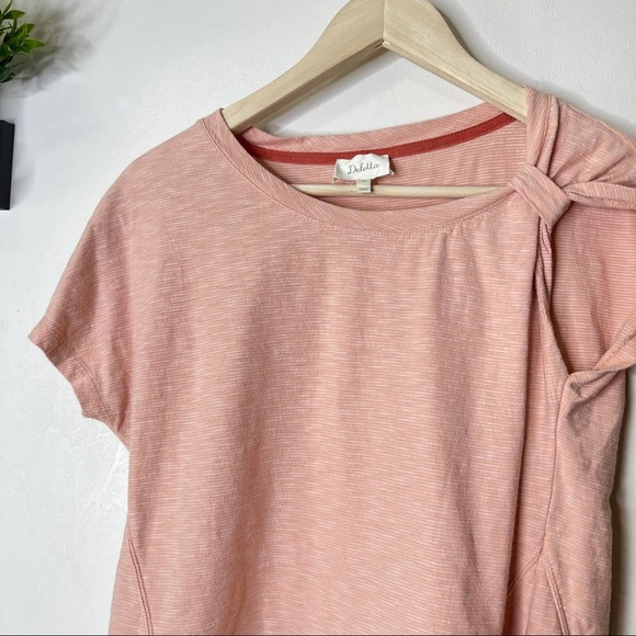 Anthropologie Deletta Women's Margot Knot Top Size XS Peach Orange - Picture 3 of 8